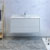 48" Glossy White Single Cabinet with Sink Front View