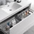 48" Glossy White Single Cabinet with Sink Top Drawer