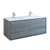 60" Ocean Gray Double Cabinet with Sinks Product View