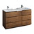 60" Rosewood Partitioned Cabinet with Sink Product View