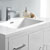 Left Glossy White Cabinet with Sink Overhead View