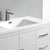 Right Glossy White Cabinet with Sink Edge
