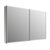 Fresca Senza 40'' Wide x 26'' Tall Modern Frameless Wall Mounted Bathroom Medicine Cabinet with 2-Doors and Beveled Edge, Anodized Aluminum, Product View