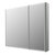 Fresca Senza 30'' Wide x 26'' Tall Modern Frameless Wall Mounted Bathroom Medicine Cabinet with 2-Doors and Beveled Edge, Anodized Aluminum, Product View