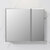 Fresca Senza 30'' Wide x 26'' Tall Modern Frameless Wall Mounted Bathroom Medicine Cabinet with 2-Doors and Beveled Edge, Anodized Aluminum, Front View
