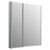 Fresca Senza 30'' Wide x 36'' Tall Modern Frameless Wall Mounted Bathroom Medicine Cabinet with 2-Doors and Beveled Edge, Anodized Aluminum, Product View