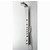 Fresca Geona Stainless Steel Wall Mounted Thermostatic Shower Massage Panel in Brushed Silver, Dimensions: 63" H x 6" W x 16-1/4" D
