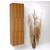 Fresca Senza Teak Wall Mounted Bathroom Linen Side Cabinet with 3 Large Storage Areas, Dimensions: 17-3/4" W x 12" D x 59" H