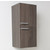 Fresca Senza Gray Oak Wall Mounted Bathroom Linen Side Cabinet with 2 Storage Areas, Dimensions: 12-5/8" W x 12" D x 27-1/2" H