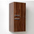 Fresca Senza Walnut Wall Mounted Bathroom Linen Side Cabinet with 2 Storage Areas, Dimensions: 12-5/8" W x 12" D x 27-1/2" H