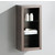 Fresca Allier Gray Oak Wall Mounted Bathroom Linen Side Cabinet with 2 Glass Shelves, Dimensions: 15-3/4" W x 10" D x 32" H