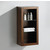 Fresca Allier Wenge Brown Wall Mounted Bathroom Linen Side Cabinet with 2 Glass Shelves, Dimensions: 15-3/4" W x 10" D x 32" H