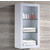 Fresca Allier White Wall Mounted Bathroom Linen Side Cabinet with 2 Glass Shelves, Dimensions: 15-3/4" W x 10" D x 32" H