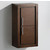 Fresca Allier Wenge Brown Wall Mounted Bathroom Linen Side Cabinet with 2 Doors, Dimensions: 15-3/4" W x 10" D x 30" H