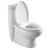 Fresca Delphinus One-Piece Dual Flush Toilet, Soft Close Seat, Elongated Bowl, 0.8/1.6 GPF Capacity, 15-1/2"W x 28-1/2"D x 30-1/4"H