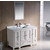 Fresca Oxford 48" Antique White Traditional Bathroom Vanity, Dimensions of Vanity: 48" W x 20-3/8" D x 32-5/8" H