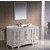 Fresca Oxford 54" Antique White Traditional Bathroom Vanity, Dimensions of Vanity: 54" W x 20-3/8" D x 32-5/8" H