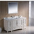 Fresca Oxford 60" Antique White Traditional Bathroom Vanity, Dimensions of Vanity: 60" W x 20-3/8" D x 32-5/8" H