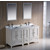 Fresca Oxford 60" Antique White Traditional Double Sink Bathroom Vanity, Dimensions of Vanity: 60" W x 20-3/8" D x 32-5/8" H