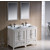 Fresca Oxford 48" Antique White Traditional Double Sink Bathroom Vanity, Dimensions of Vanity: 48" W x 20-3/8" D x 32-5/8" H