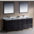 Fresca Oxford 84" Espresso Traditional Double Sink Bathroom Vanity, Dimensions of Vanity: 84" W x 20-3/8" D x 32-5/8" H
