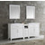 Fresca Cambridge 72" White Double Sink Traditional Bathroom Vanity with Mirrors, Dimensions of Vanity: 72" W x 18-5/16" D x 33-2/5" H