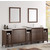 Fresca Cambridge 96" Antique Coffee Double Sink Traditional Bathroom Vanity with Mirrors, Dimensions of Vanity: 96" W x 18-5/16" D x 33-2/5" H