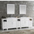 Fresca Cambridge 96" White Double Sink Traditional Bathroom Vanity with Mirrors, Dimensions of Vanity: 96" W x 18-5/16" D x 33-2/5" H