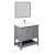 36" Gray Vanity Set Product Angle View