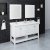 Fresca Manchester 60" White Traditional Double Sink Bathroom Vanity Set w/ Mirrors, Vanity: 60" W x 20-2/5" D x 34-4/5" H
