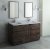 Fresca Formosa 60" Floor Standing Double Sink Modern Bathroom Vanity Set w/ Mirrors, Base Cabinet: 60" W x 20-3/8" D x 34-7/8" H