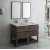 Fresca Formosa 48" Floor Standing Double Sink Modern Bathroom Vanity Set w/ Open Bottom & Mirrors, Base Cabinet: 48" W x 20-3/8" D x 34-7/8" H