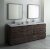 Fresca Formosa 84" Floor Standing Double Sink Modern Bathroom Vanity Set w/ Mirrors, Base Cabinet: 84" W x 20-3/8" D x 34-7/8" H