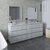 Fresca Formosa 84" Floor Standing Double Sink Modern Bathroom Vanity Set w/ Mirrors in Rustic White Finish, Base Cabinet: 84" W x 20-3/8" D x 34-7/8" H