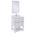 Fresca Formosa 24" Floor Standing Modern Bathroom Vanity Set w/ Open Bottom & Mirror in Rustic White Finish, Base Cabinet: 24" W x 20-3/8" D x 34-7/8" H