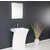 Fresca Quadro 23" White Pedestal Sink with Medicine Cabinet - Modern Bathroom Vanity, Dimensions of Vanity: 22-1/2" W x 18" D x 33-1/4" H