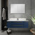 Fresca Lucera 48" Royal Blue Wall Hung Double Vessel Sink Modern Bathroom Vanity Set w/ Medicine Cabinet, Vanity: 48"W x 20-2/5"D x 20-4/5"H, Medicine Cabinet: 39-1/2"W x 26"H x 5"D