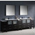 Fresca Torino 108" Espresso Modern Double Sink Bathroom Vanity with 3 Side Cabinets and Integrated Sinks, Dimensions of Vanity: 108" W x 18-1/8" D x 33-3/4" H