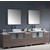 Fresca Torino 108" Gray Oak Modern Double Sink Bathroom Vanity with 3 Side Cabinets and Vessel Sinks, Dimensions of Vanity: 108" W x 18-1/8" D x 35-5/8" H