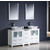 Fresca Torino 60" White Modern Double Sink Bathroom Vanity with Side Cabinet and Vessel Sinks, Dimensions of Vanity: 60" W x 18-1/8" D x 35-5/8" H
