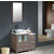 Fresca Torino 36" Gray Oak Modern Bathroom Vanity with Side Cabinet and Vessel Sink, Dimensions of Vanity: 36" W x 18-1/8" D x 35-5/8" H