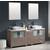 Fresca Torino 72" Gray Oak Modern Double Sink Bathroom Vanity with Side Cabinet and Vessel Sinks, Dimensions of Vanity: 72" W x 18-1/8" D x 35-5/8" H