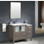 Fresca Torino 42" Gray Oak Modern Bathroom Vanity with Side Cabinet and Integrated Sink, Dimensions of Vanity: 42" W x 18-1/8" D x 33-3/4" H