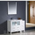 Fresca Torino 42" White Modern Bathroom Vanity with Side Cabinet and Integrated Sink, Dimensions of Vanity: 42" W x 18-1/8" D x 33-3/4" H