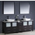 Fresca Torino 84" Espresso Modern Double Sink Bathroom Vanity with Side Cabinet and Vessel Sinks, Dimensions of Vanity: 83-1/2" W x 18-1/8" D x 35-5/8" H