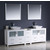 Fresca Torino 84" White Modern Double Sink Bathroom Vanity with Side Cabinet and Vessel Sinks, Dimensions of Vanity: 83-1/2" W x 18-1/8" D x 35-5/8" H
