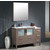 Fresca Torino 48" Gray Oak Modern Bathroom Vanity with Side Cabinet and Integrated Sink, Dimensions of Vanity: 47-1/2" W x 18-1/8" D x 33-3/4" H