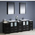 Fresca Torino 84" Espresso Modern Double Sink Bathroom Vanity with 3 Side Cabinets and Integrated Sinks, Dimensions of Vanity: 84" W x 18-1/8" D x 33-3/4" H