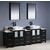 Fresca Torino 84" Espresso Modern Double Sink Bathroom Vanity with 3 Side Cabinets and Vessel Sinks, Dimensions of Vanity: 84" W x 18-1/8" D x 35-5/8" H