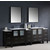 Fresca Torino 96" Espresso Modern Double Sink Bathroom Vanity with 3 Side Cabinets and Integrated Sinks, Dimensions of Vanity: 96" W x 18-1/8" D x 33-3/4" H